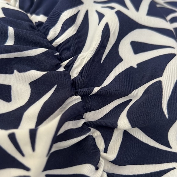 Maxine of Hollywood Navy and White Ruched Front One Piece Swimsuit - Picture 7 of 7